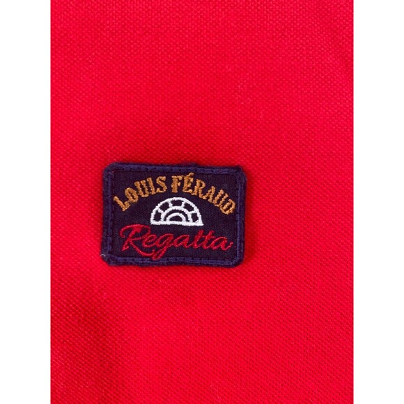 Louis Feraud Regatta Mens Polo Shirt Red Short Sleeve Size Medium - Picture 10 of 11